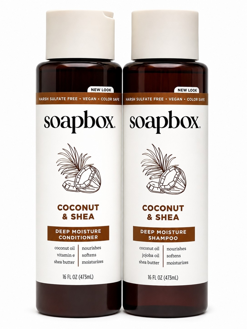Soapbox Coconut & Shea Deep Moisture Conditioner - Brown & White